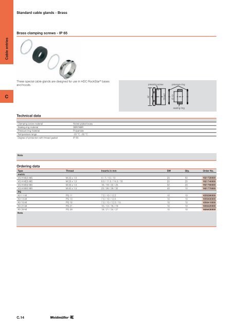 ÐÐ°ÑÐ°Ð»Ð¾Ð³ Weidmuller: Enclosures and Cable Glands