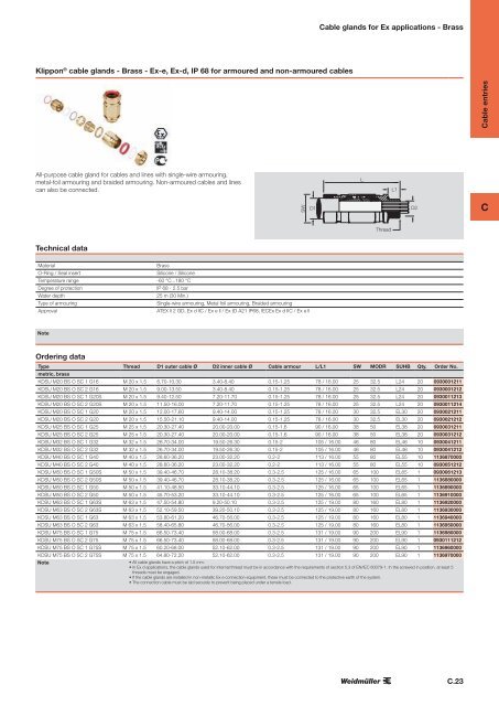 ÐÐ°ÑÐ°Ð»Ð¾Ð³ Weidmuller: Enclosures and Cable Glands