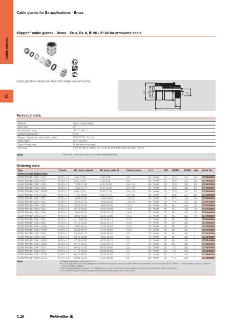 ÐÐ°ÑÐ°Ð»Ð¾Ð³ Weidmuller: Enclosures and Cable Glands