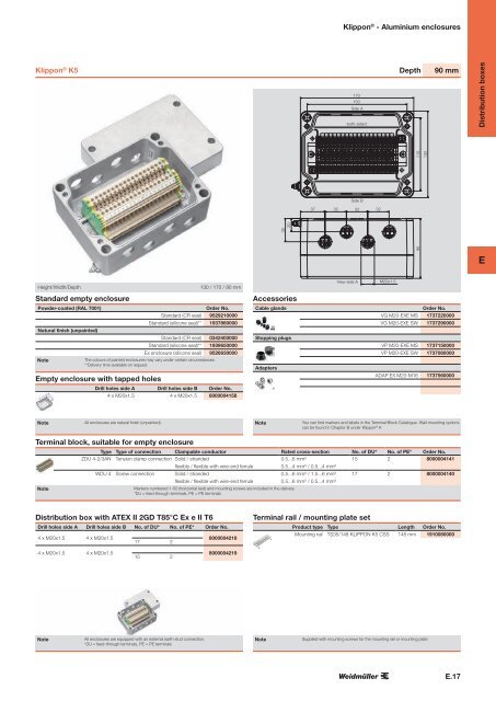 ÐÐ°ÑÐ°Ð»Ð¾Ð³ Weidmuller: Enclosures and Cable Glands