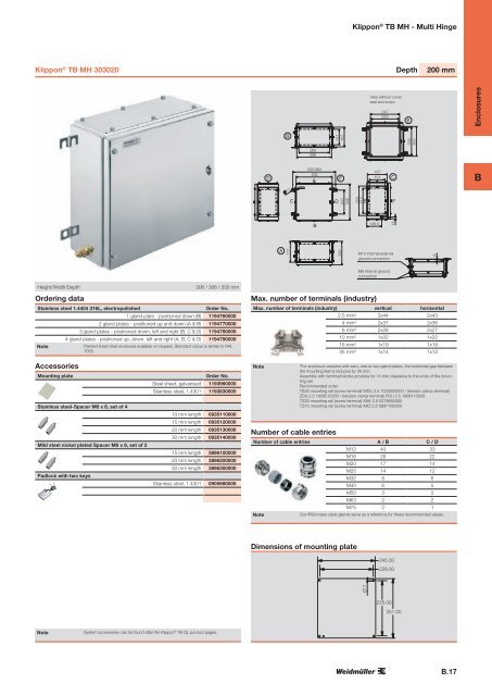 ÐÐ°ÑÐ°Ð»Ð¾Ð³ Weidmuller: Enclosures and Cable Glands