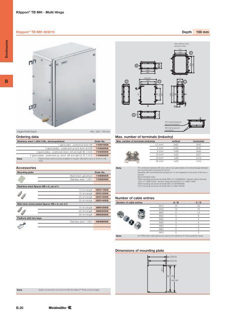 ÐÐ°ÑÐ°Ð»Ð¾Ð³ Weidmuller: Enclosures and Cable Glands