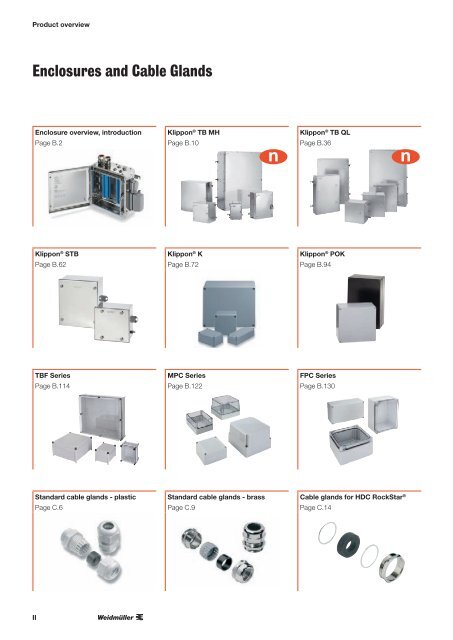 ÐÐ°ÑÐ°Ð»Ð¾Ð³ Weidmuller: Enclosures and Cable Glands