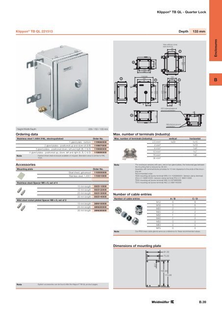 ÐÐ°ÑÐ°Ð»Ð¾Ð³ Weidmuller: Enclosures and Cable Glands