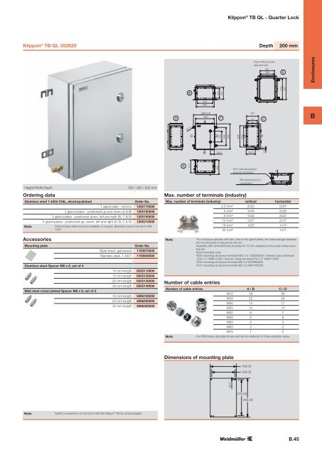 ÐÐ°ÑÐ°Ð»Ð¾Ð³ Weidmuller: Enclosures and Cable Glands