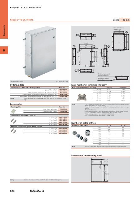 ÐÐ°ÑÐ°Ð»Ð¾Ð³ Weidmuller: Enclosures and Cable Glands