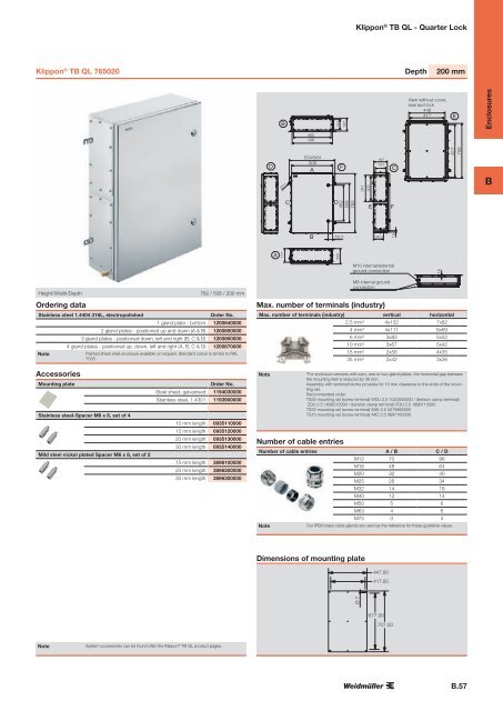 ÐÐ°ÑÐ°Ð»Ð¾Ð³ Weidmuller: Enclosures and Cable Glands