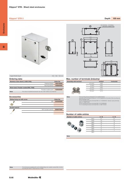 ÐÐ°ÑÐ°Ð»Ð¾Ð³ Weidmuller: Enclosures and Cable Glands