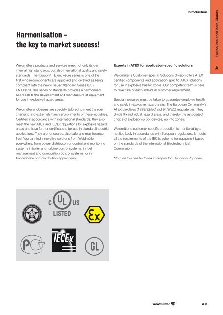 ÐÐ°ÑÐ°Ð»Ð¾Ð³ Weidmuller: Enclosures and Cable Glands