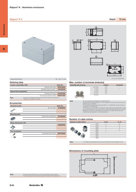 ÐÐ°ÑÐ°Ð»Ð¾Ð³ Weidmuller: Enclosures and Cable Glands