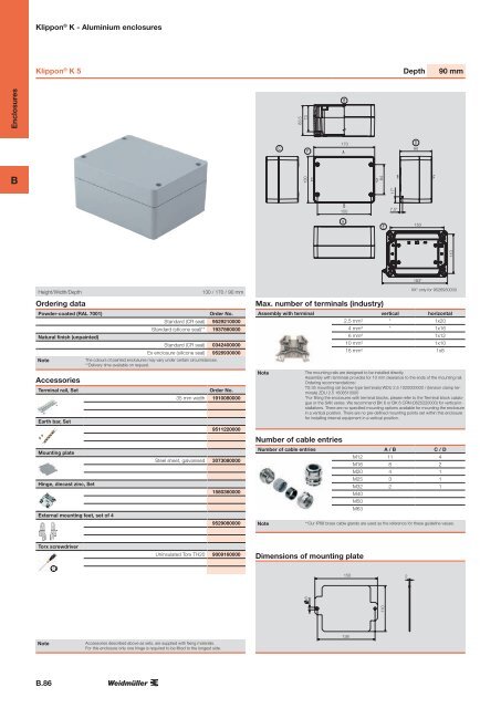 ÐÐ°ÑÐ°Ð»Ð¾Ð³ Weidmuller: Enclosures and Cable Glands