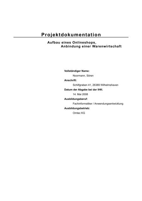 Projektdokumentation