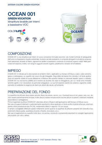 Scarica la scheda tecnica del prodotto OCEAN 001 - Infobuild