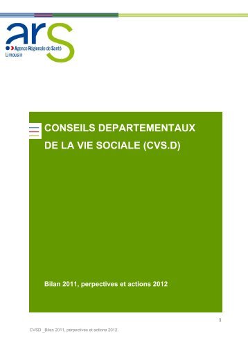 Premier rapport de synthÃ¨se des CVSD - ARS Limousin