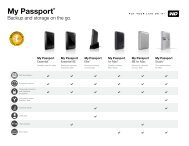 WD My Passportâ¢ External Drives Comparison Chart - Asbis