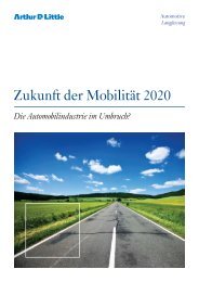 Zukunft der Mobilität 2020 - Arthur D. Little