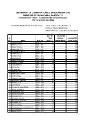 department of computer science, bangabasi college merit list of valid ...