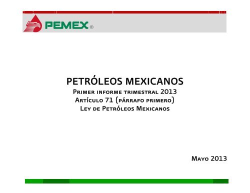 ArtÃ­culo 71, Ley de PetrÃ³leos Mexicanos - Pemex