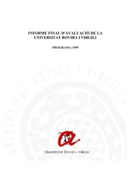 informe final d'avaluaciÃ³ de la universitat rovira i virgili - Web URV