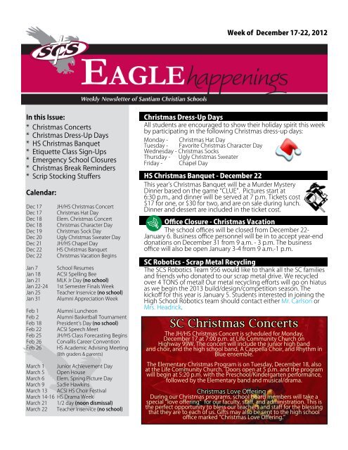 SC Christmas Concerts - Santiam Christian School