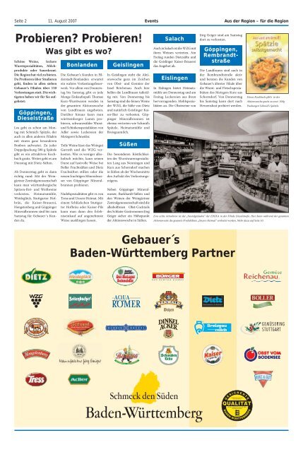 Aus der Region - Gebauer  aktiv-markt M. Gebauer GmbH