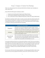 Essay 3: Compare & Contrast Two Paintings - Dr. Mark Womack