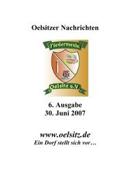 6. Ausgabe der Oelsitzer Nachrichten 30.06.2007