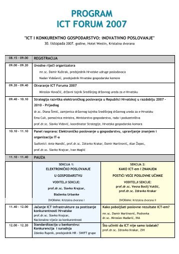 PROGRAM ICT FORUM 2007 - Iskon