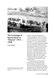 The Coverage of Sports News in âFilastinâ - Jerusalem Quarterly