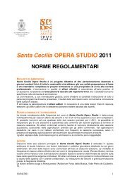 Santa Cecilia OPERA STUDIO 2011 - Accademia Nazionale di ...