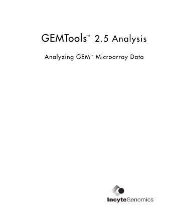 GEMTools User Manual - BiGCaT