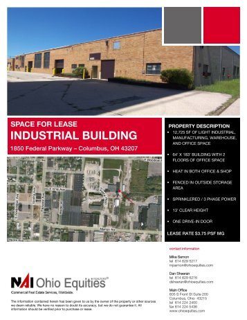 1850 federal parkway industrial for lease