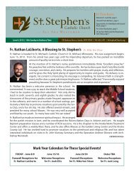 Mark Your Calendars for These Special Events! Fr. Nathan ...