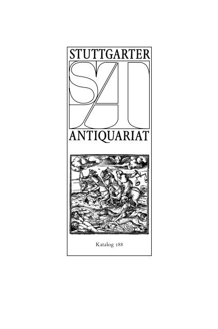 Katalog 188 - Stuttgarter Antiquariat