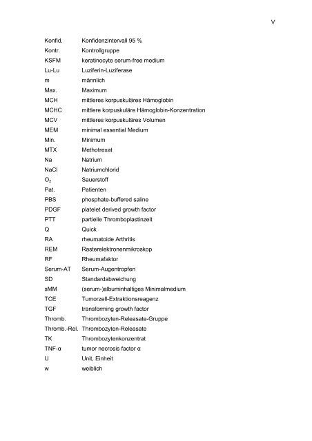 Epitheliotrophe Kapazität von Thrombozyten-Releasate und Serum