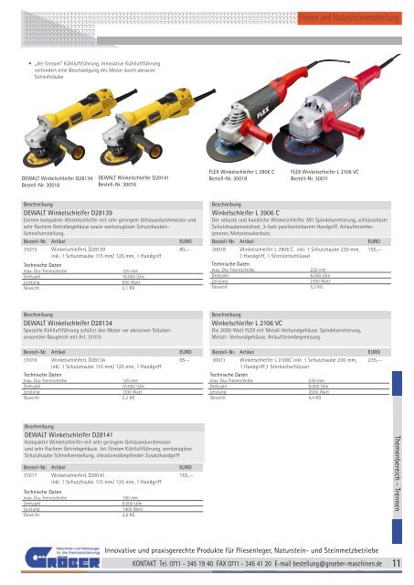 Trockenanwendung - Gröber - Maschinen und Werkzeuge für die ...