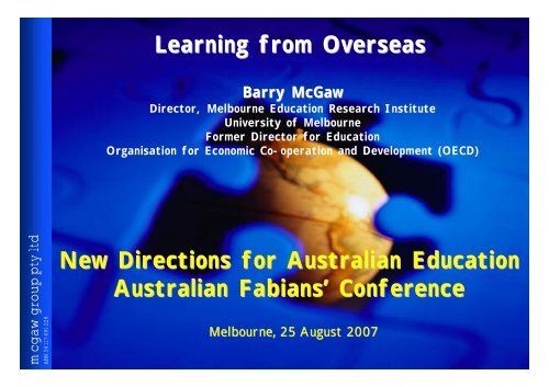 Learning from Overseas - Australian Fabian Society