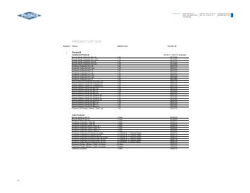 PRODUCT LIST 2010 - Prionics