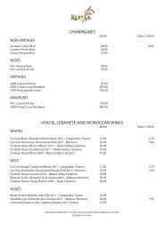 Wine & Drinks List (PDF) - Kenza