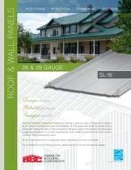 Pbu Panel Color Chart “PBR” & “PBU” Panels - American Building Components