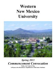 Commencement Program - Western New Mexico University