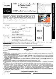 FORM 9 Advertisin g & Promotion O pportunities - HKTDC Hong ...