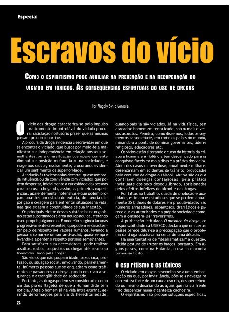 Escravos do VÃ­cio - Revista CristÃ£ de Espiritismo
