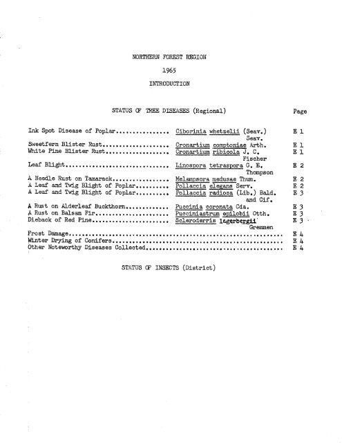 Forest Insect and Disease Survey; Ontario, 1965 - NFIS