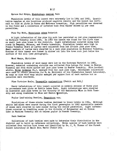 Forest Insect and Disease Survey; Ontario, 1965 - NFIS