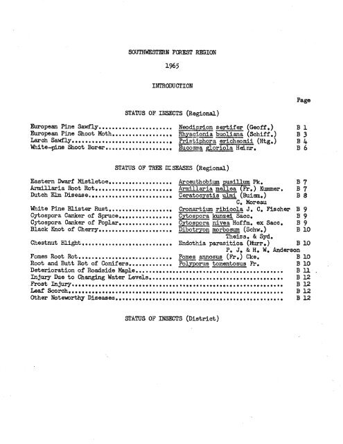 Forest Insect and Disease Survey; Ontario, 1965 - NFIS