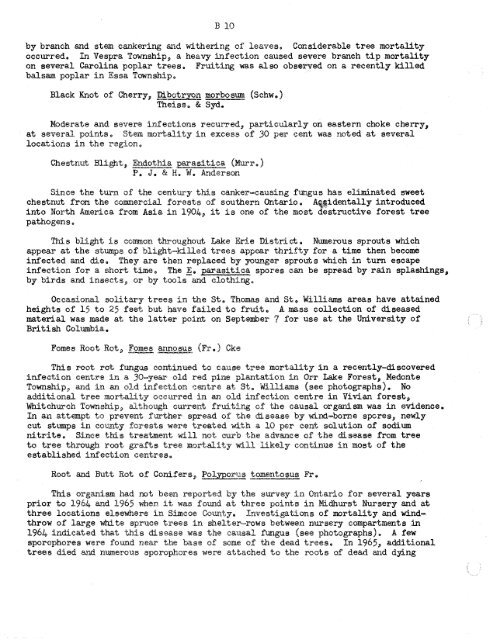 Forest Insect and Disease Survey; Ontario, 1965 - NFIS