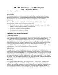 Judge Procedures Manual - BJCP