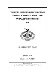 federation aeronautique internationale commission d ... - Pallo.net