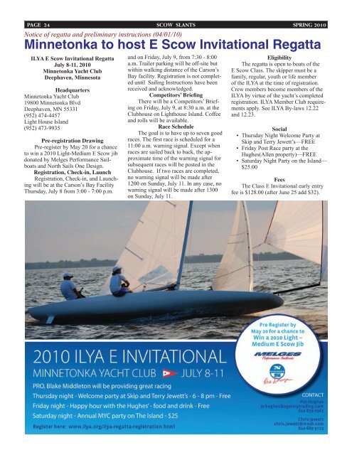 Spring 2010 - Inland Lake Yachting Association
